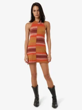 THRILLS Rise Knit Halter Dress - BERRY