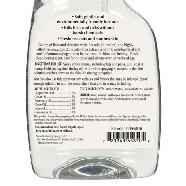 TOP PERFORMANCE - Natural Flea and Tick Spray 17oz.
