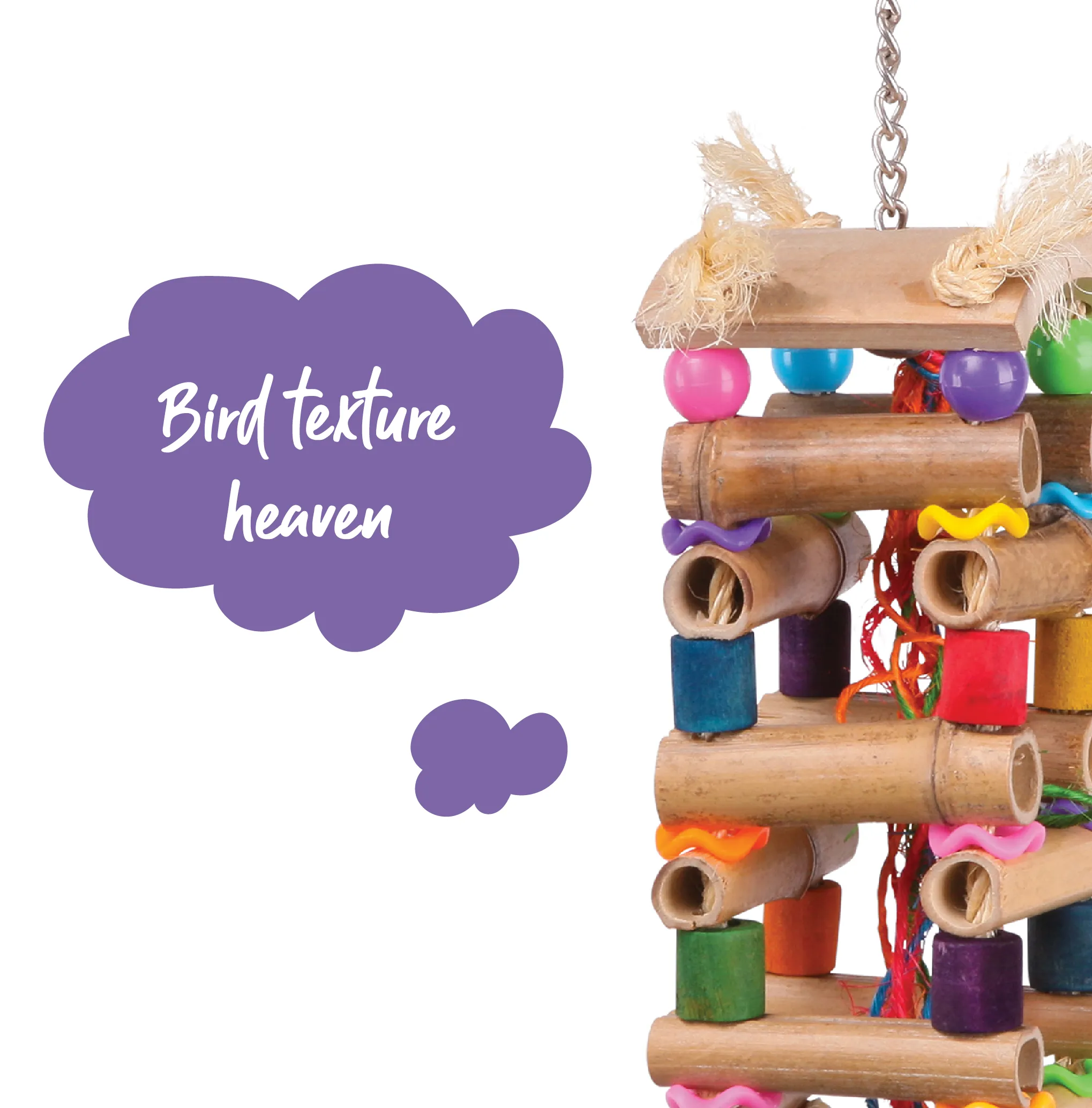 Tower Toy with Sisal & Beads