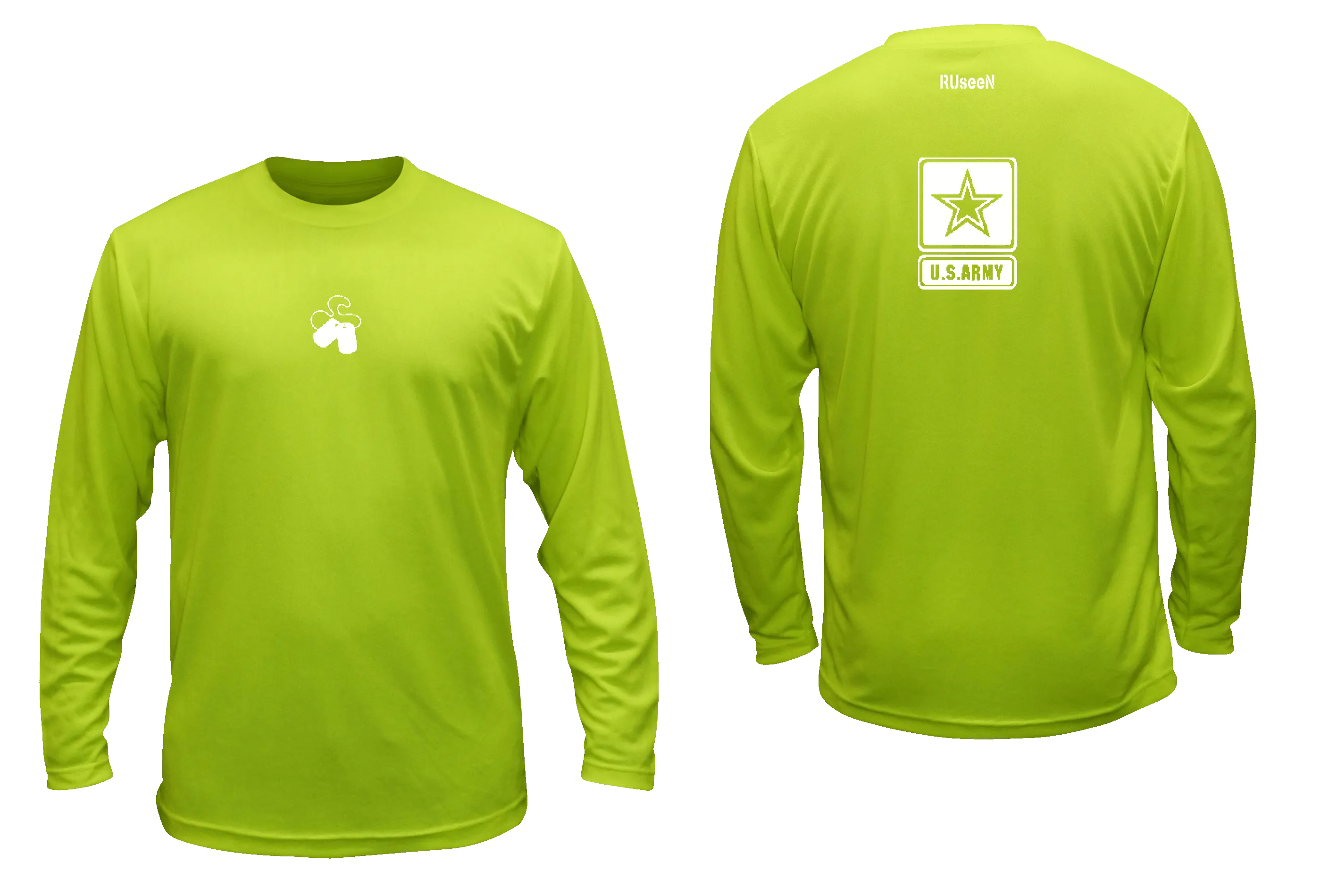 Unisex Reflective Long Sleeve Shirt - US Army