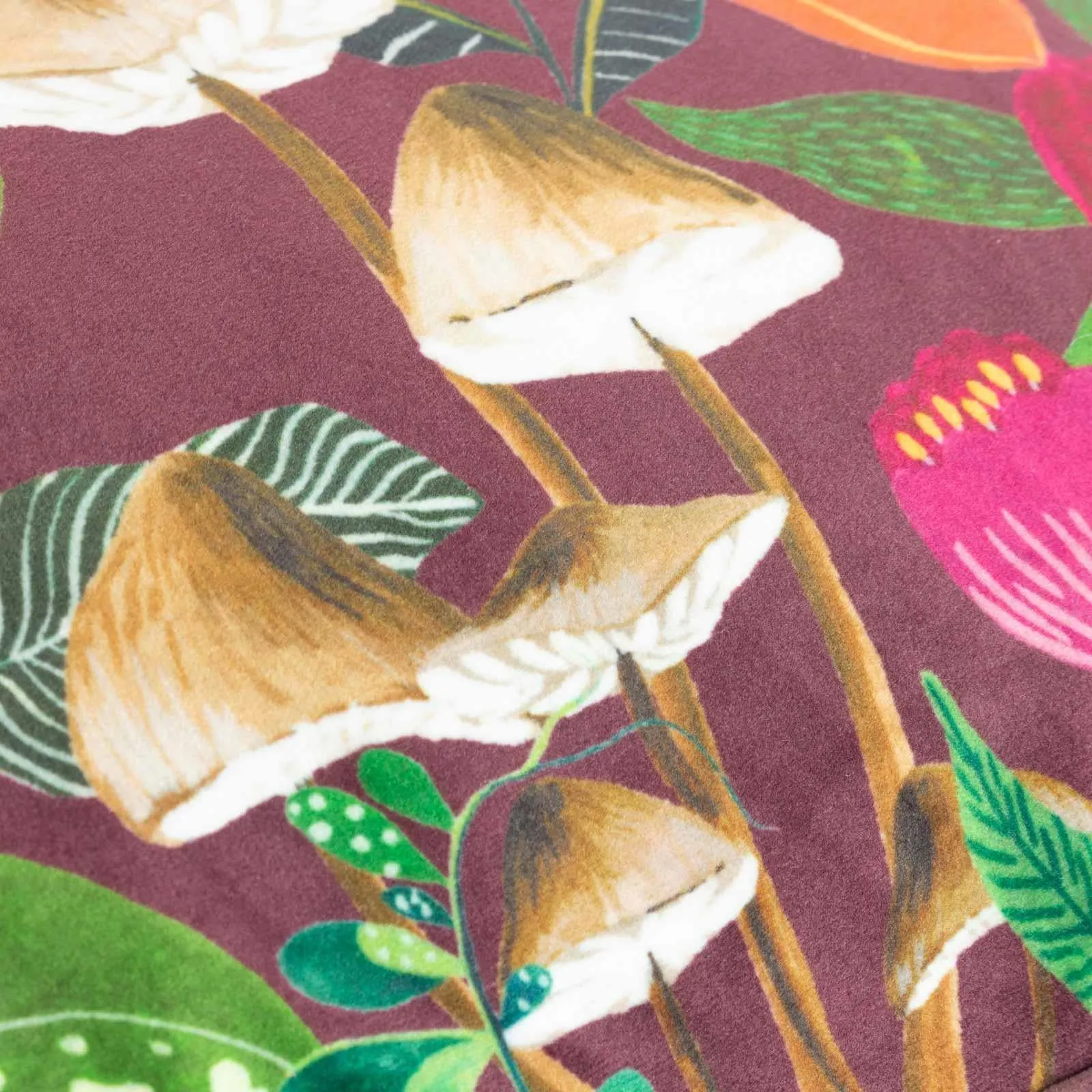Wild Garden Mushrooms Cushion Cover
