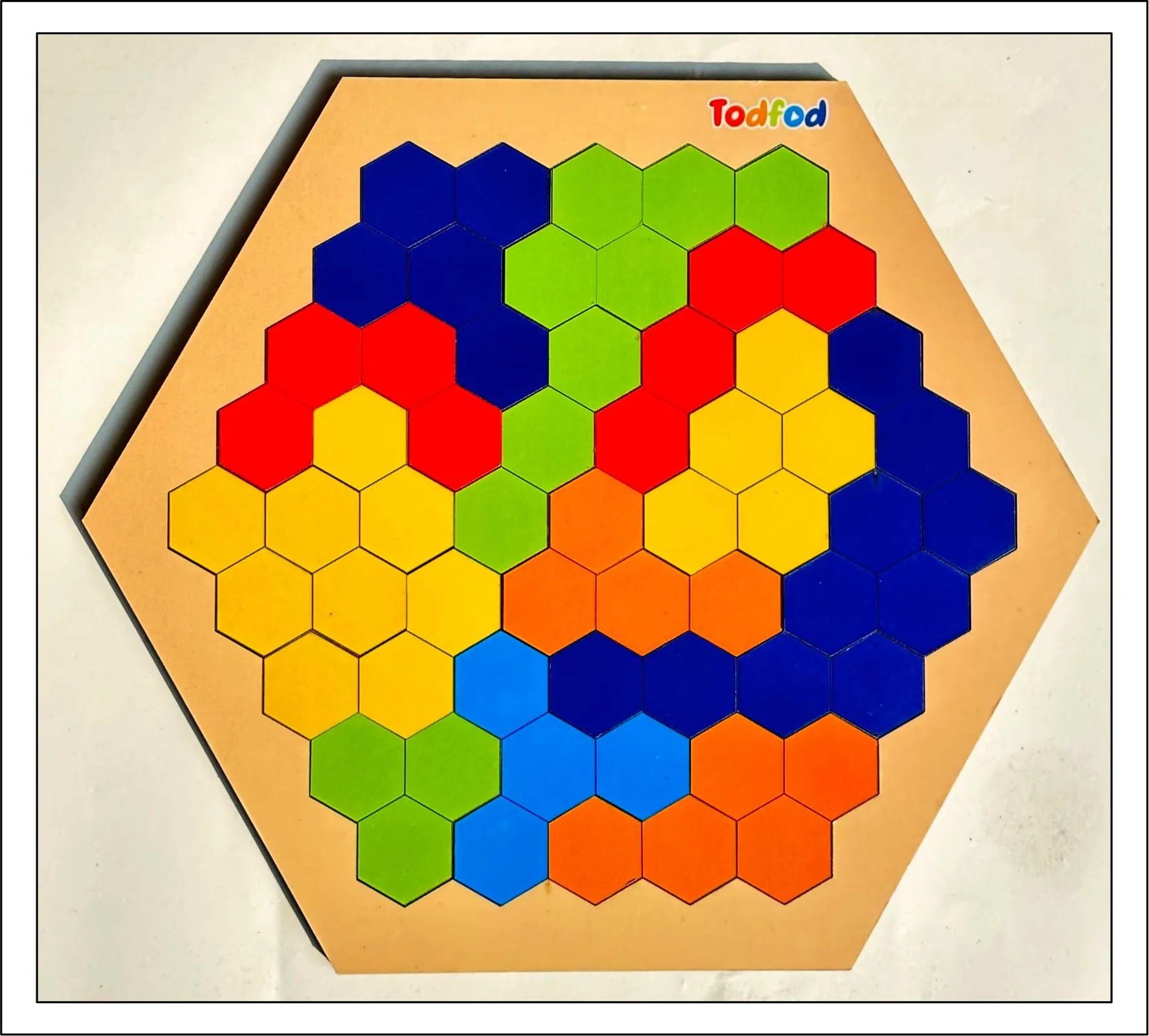 Wooden Hexatetris Puzzle Toy